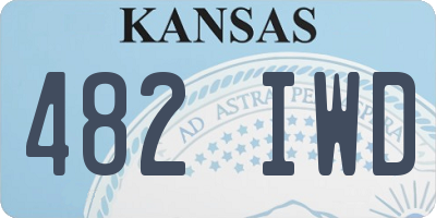 KS license plate 482IWD