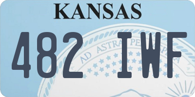 KS license plate 482IWF