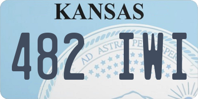 KS license plate 482IWI