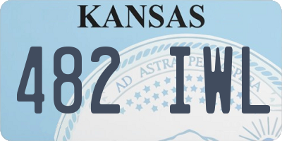 KS license plate 482IWL