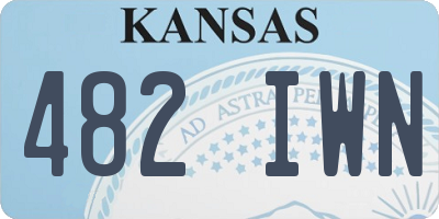 KS license plate 482IWN