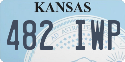 KS license plate 482IWP