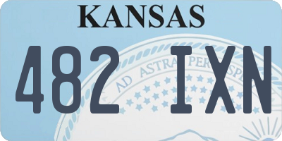 KS license plate 482IXN