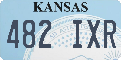KS license plate 482IXR