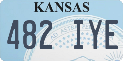 KS license plate 482IYE