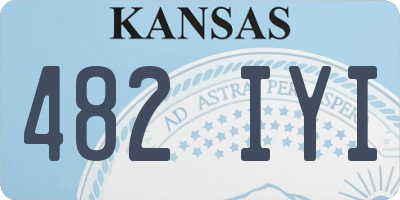 KS license plate 482IYI