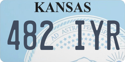 KS license plate 482IYR