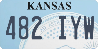 KS license plate 482IYW