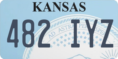KS license plate 482IYZ