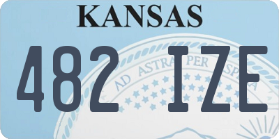 KS license plate 482IZE