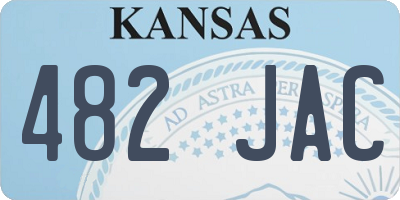 KS license plate 482JAC