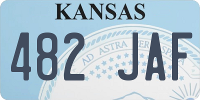 KS license plate 482JAF