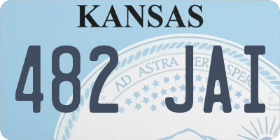 KS license plate 482JAI