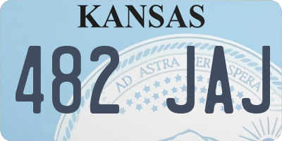KS license plate 482JAJ