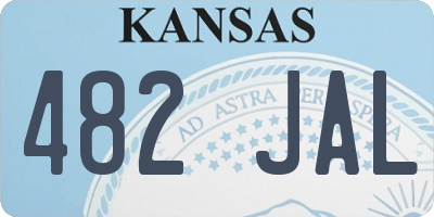 KS license plate 482JAL