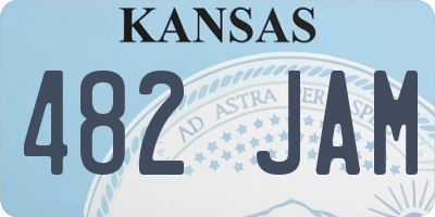 KS license plate 482JAM