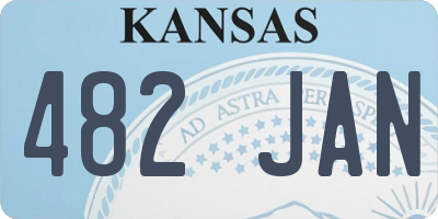 KS license plate 482JAN