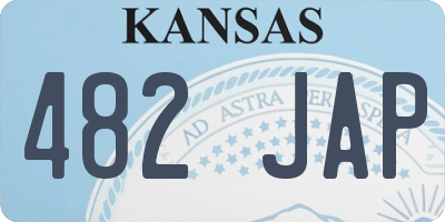 KS license plate 482JAP