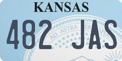 KS license plate 482JAS