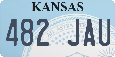 KS license plate 482JAU