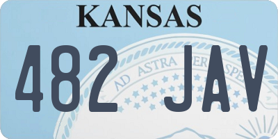 KS license plate 482JAV