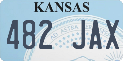 KS license plate 482JAX