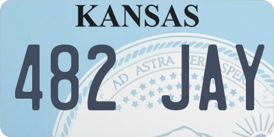 KS license plate 482JAY