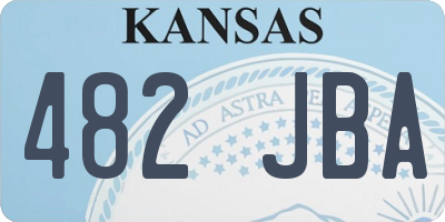 KS license plate 482JBA