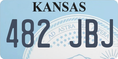 KS license plate 482JBJ