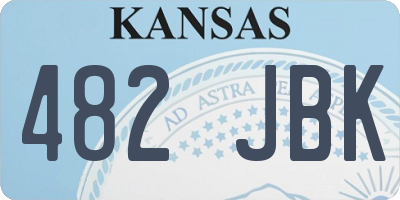 KS license plate 482JBK