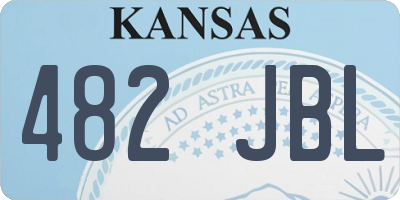 KS license plate 482JBL