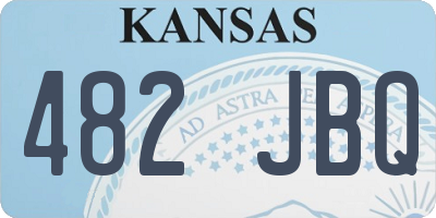KS license plate 482JBQ