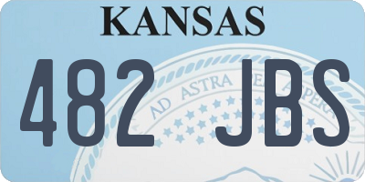 KS license plate 482JBS