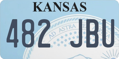 KS license plate 482JBU