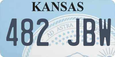 KS license plate 482JBW