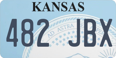 KS license plate 482JBX