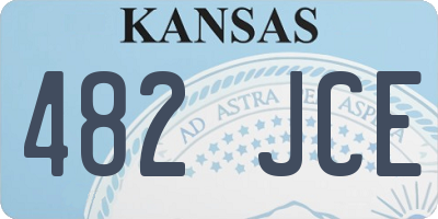 KS license plate 482JCE