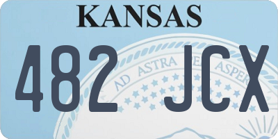 KS license plate 482JCX