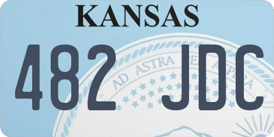 KS license plate 482JDC