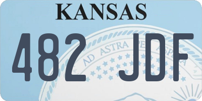 KS license plate 482JDF