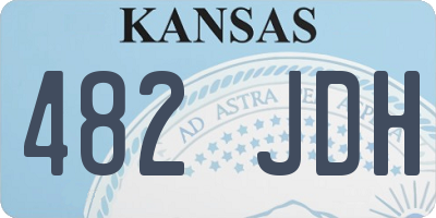 KS license plate 482JDH