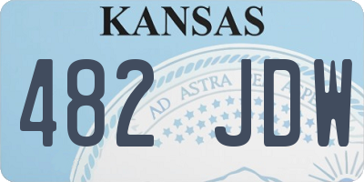 KS license plate 482JDW