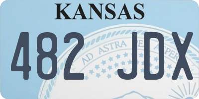 KS license plate 482JDX