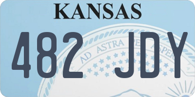 KS license plate 482JDY