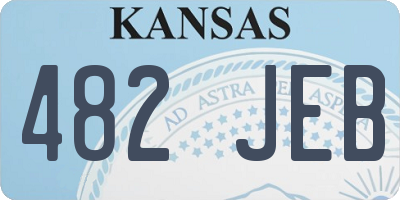KS license plate 482JEB