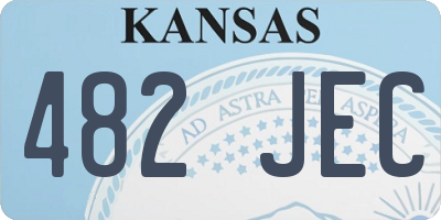 KS license plate 482JEC