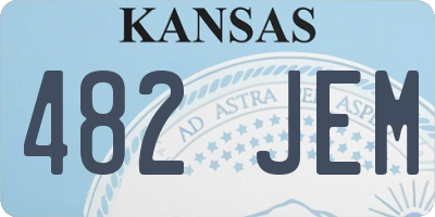 KS license plate 482JEM