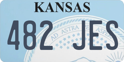 KS license plate 482JES