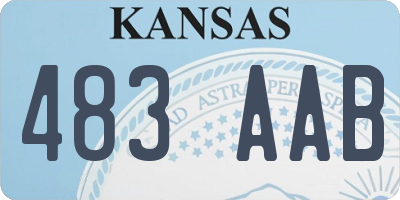 KS license plate 483AAB