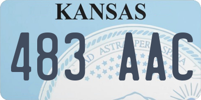 KS license plate 483AAC